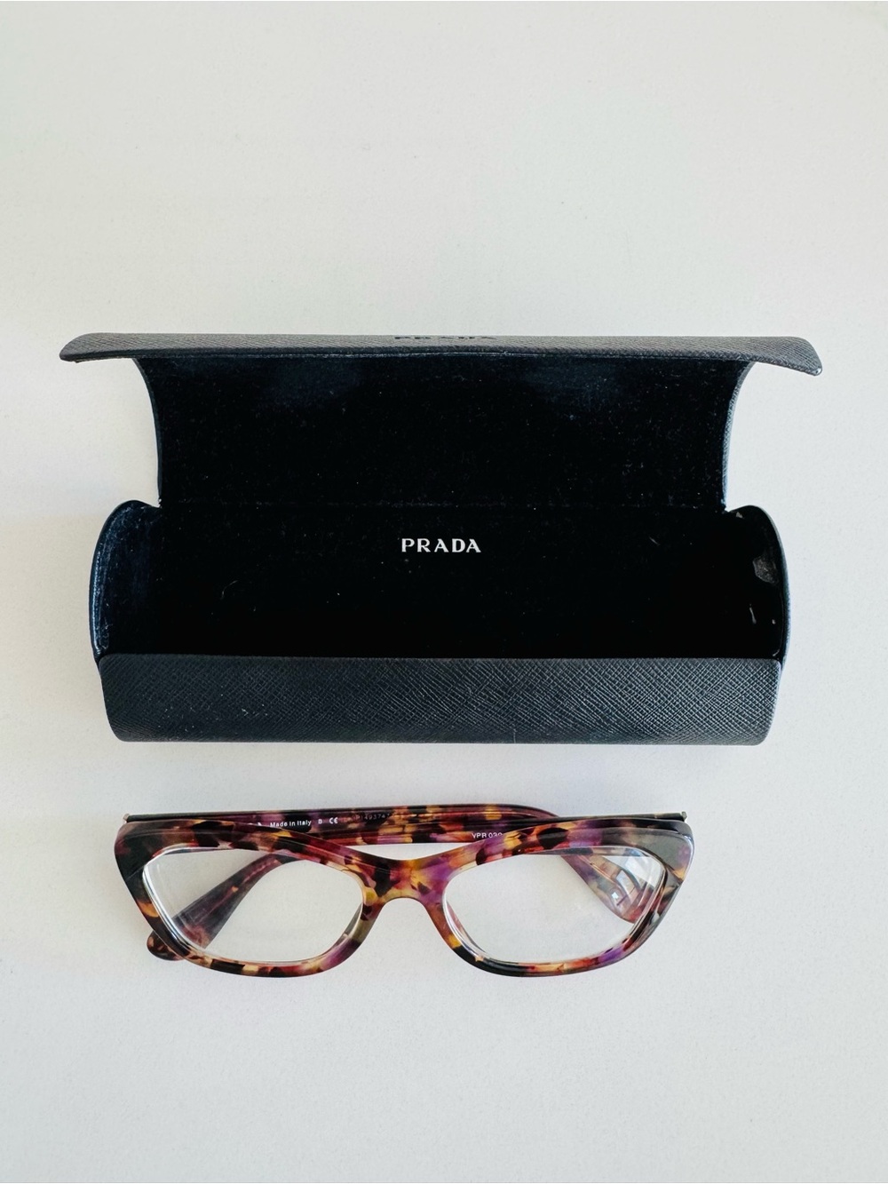 PRADA VPR03Q PDN-101 Spotted Havana Brown Tortoise Purple Eyeglasses Frames